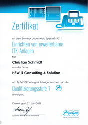 Auerswald Specialist Q1 Zertifizierung